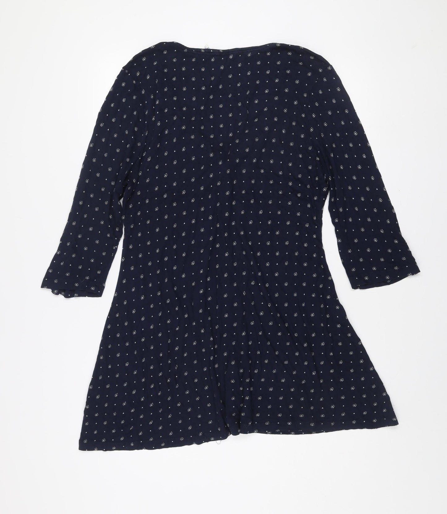 FatFace Women Blue Size 18 A-Line Viscose Knee Length Dress