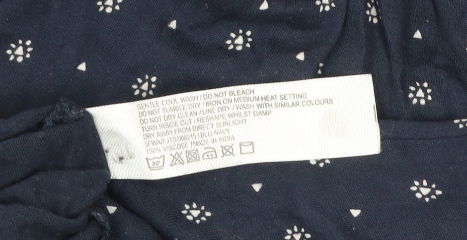 FatFace Women Blue Size 18 A-Line Viscose Knee Length Dress