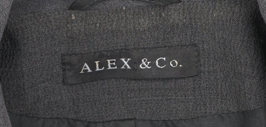 Alex & Co. Women's Grey Wool Blend Suit Jacket UK 16 Classic Fit