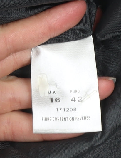 Alex & Co. Women's Grey Wool Blend Suit Jacket UK 16 Classic Fit