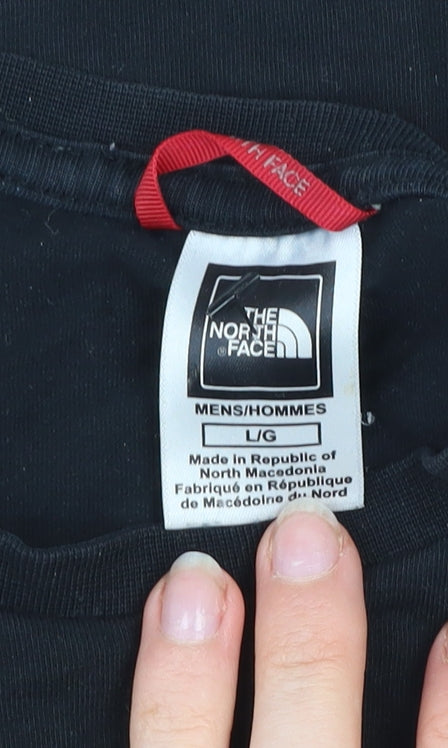 The North Face Men's Black Cotton Graphic T-Shirt Size L