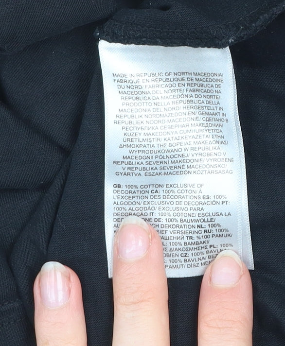 The North Face Men's Black Cotton Graphic T-Shirt Size L