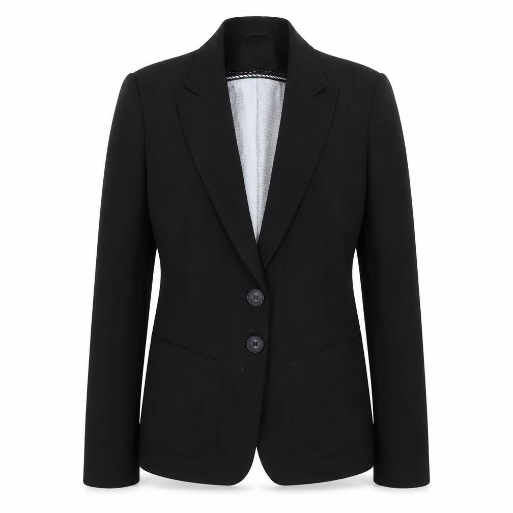 Next Women Black Size 12R Classic Two-Button Suit Jacket