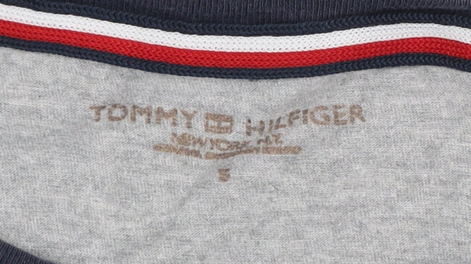 Mens UK Size S Tommy Hilfiger Grey  Cotton T-Shirt