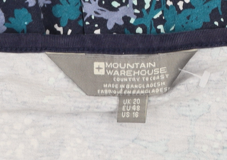 Mountain Warehouse Women’s Multicoloured Size 20 Floral Cotton Shift Dress