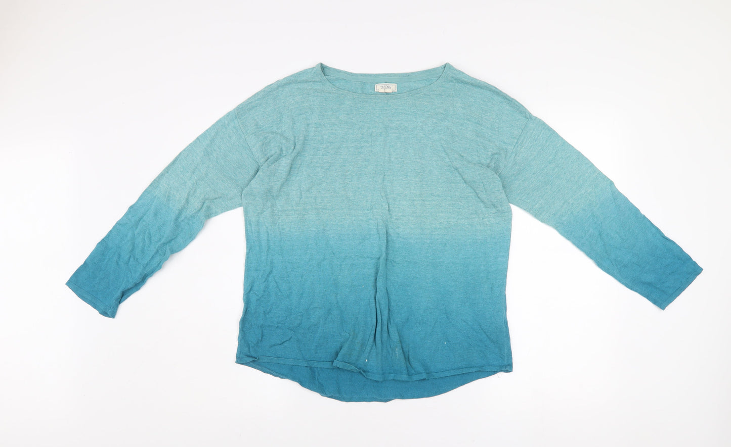 Fat Face Women's Blue Long Sleeve Cotton T-Shirt UK 14