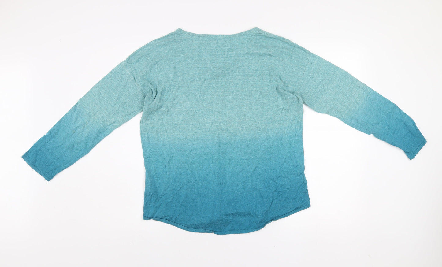 Fat Face Women's Blue Long Sleeve Cotton T-Shirt UK 14