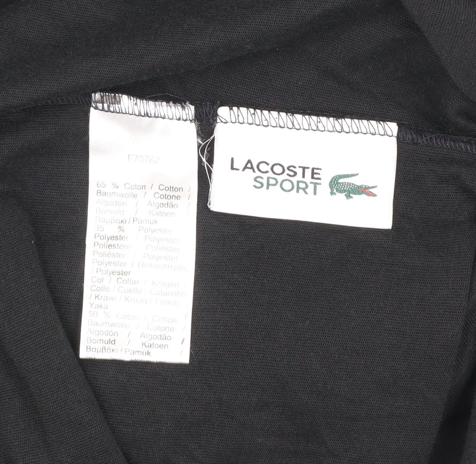 Lacoste Sport Men's Black XL Short Sleeve Crew Neck Cotton T-Shirt