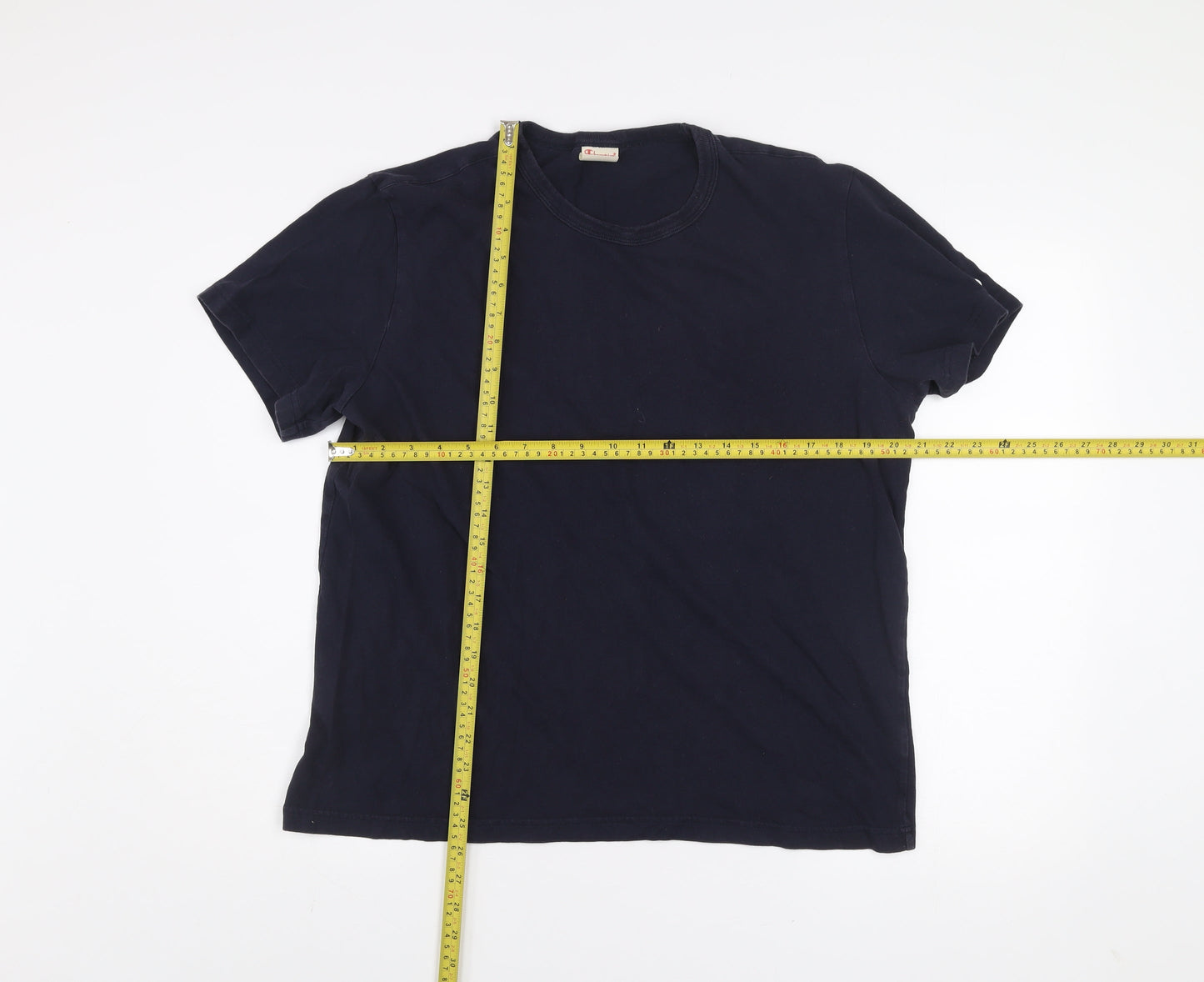 Champion Men's Blue XL Crew Neck Cotton T-Shirt