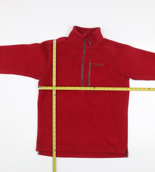 Rab Mens Red Fleece 1/2 Zip Pullover Sweatshirt Size S