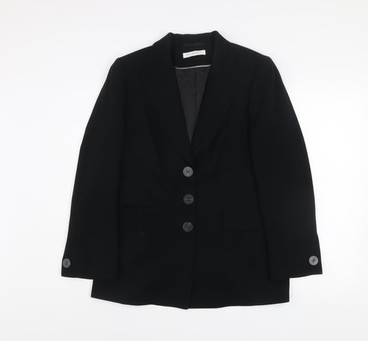 Planet Women’s Black Long Blazer Jacket Size M Classic Workwear