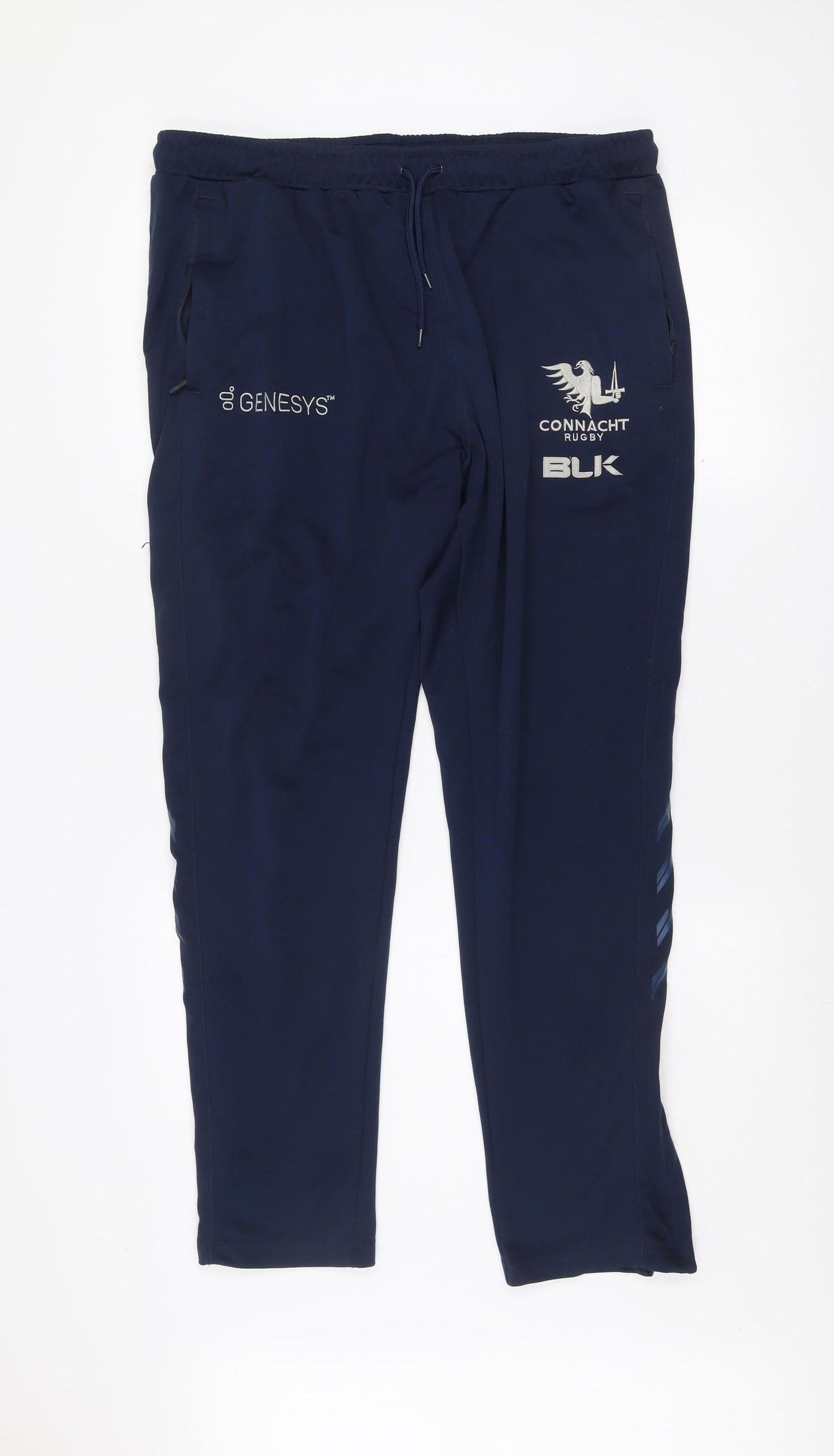 BLK Connacht Rugby Men's Blue Tapered Track Pants Size L