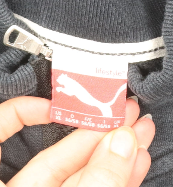 Puma Men’s Black XL 1/4 Zip Sports Sweatshirt Lifestyle Logo Top