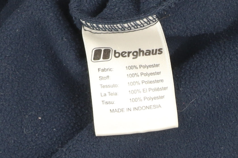 Berghaus Mens Blue Fleece Full Zip Jacket Size M Outdoor Hiking