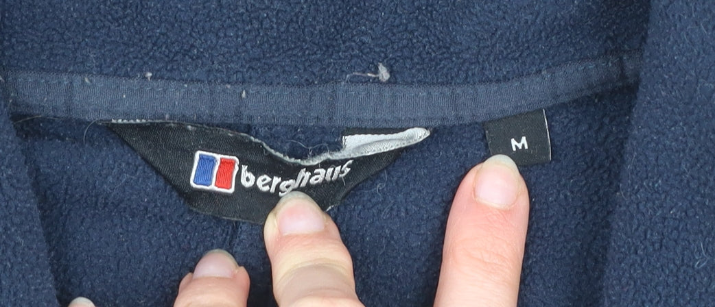 Berghaus Mens Blue Fleece Full Zip Jacket Size M Outdoor Hiking