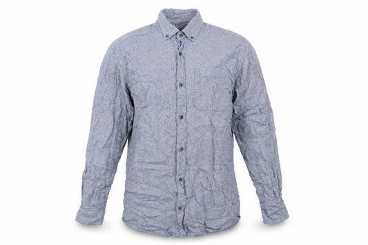 Jack & Jones Essentials Men’s Blue Cotton Flannel Button-Up Shirt Size M