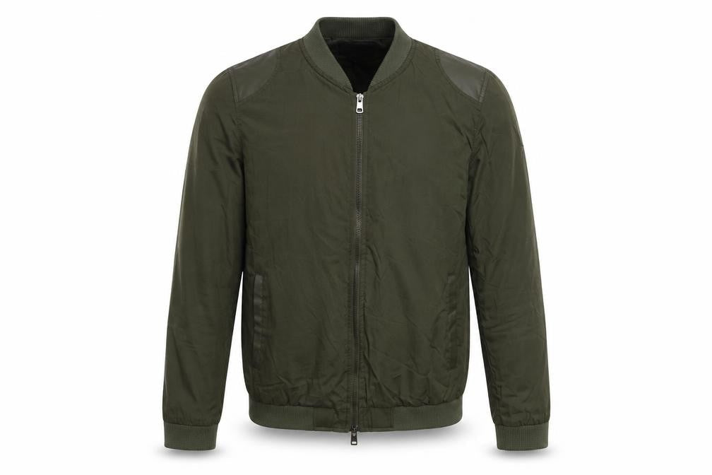 Bolongaro Trevor Men's Green Bomber Jacket Size M Full Zip Casual