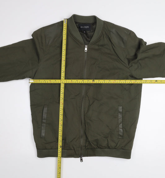 Bolongaro Trevor Men's Green Bomber Jacket Size M Full Zip Casual