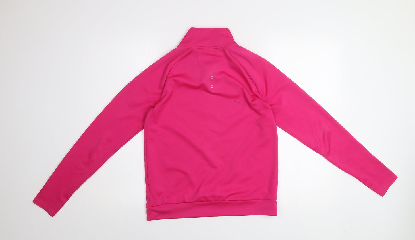 Nike Women's Pink Dri-FIT 1/4 Zip Running Sweatshirt XS
