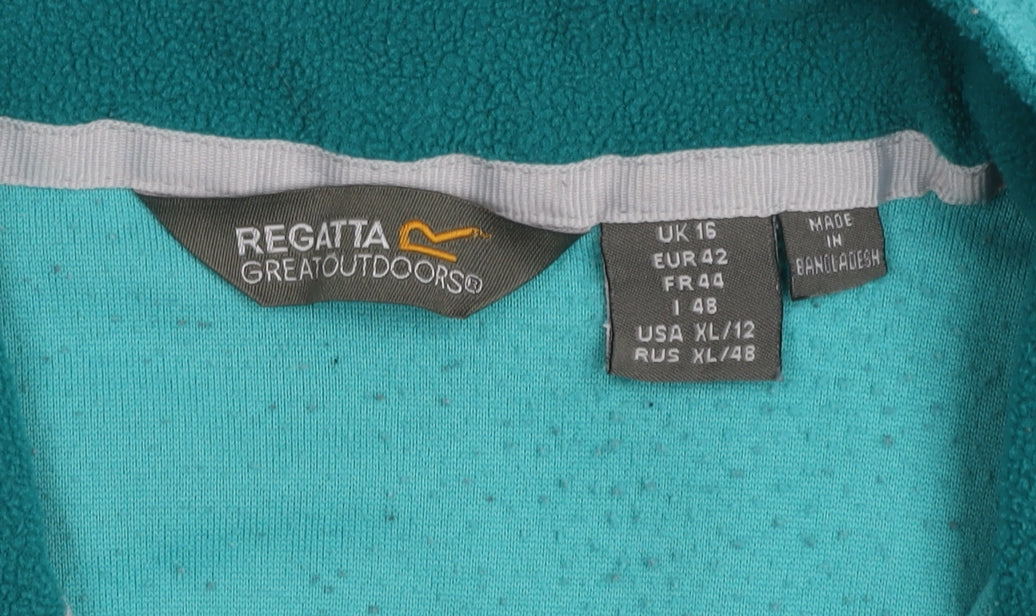 Regatta Great Outdoors Women’s Blue Fleece Pullover UK 16 1/2 Zip