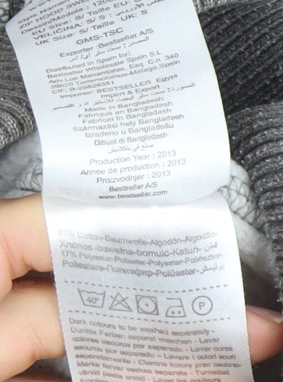 Jack & Jones Men's Grey Full Zip Hoodie Size S Vintage 75 Logo