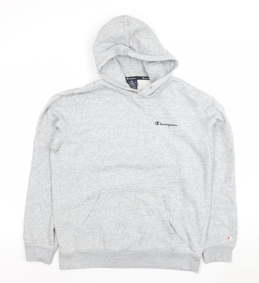 Champion Womens Grey Pullover Hoodie L 58% Cotton 42% Polyester