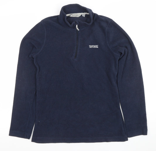 Regatta Great Outdoors Navy Fleece 1/4 Zip Pullover Women's Size 16