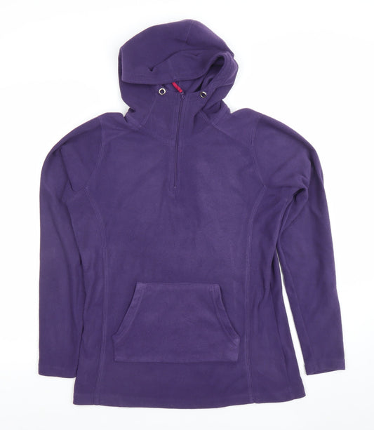 Mountain Warehouse Women’s Purple Fleece Hoodie UK 12 Half Zip