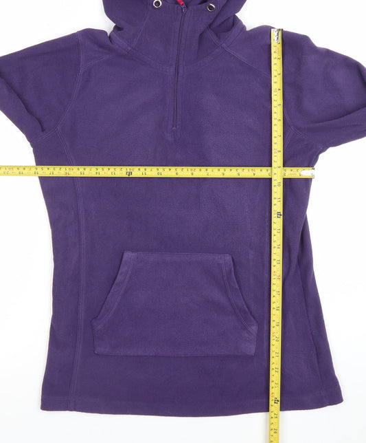 Mountain Warehouse Women’s Purple Fleece Hoodie UK 12 Half Zip
