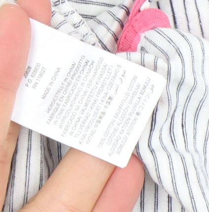 Boden Women’s White Striped Jersey T-Shirt Size L