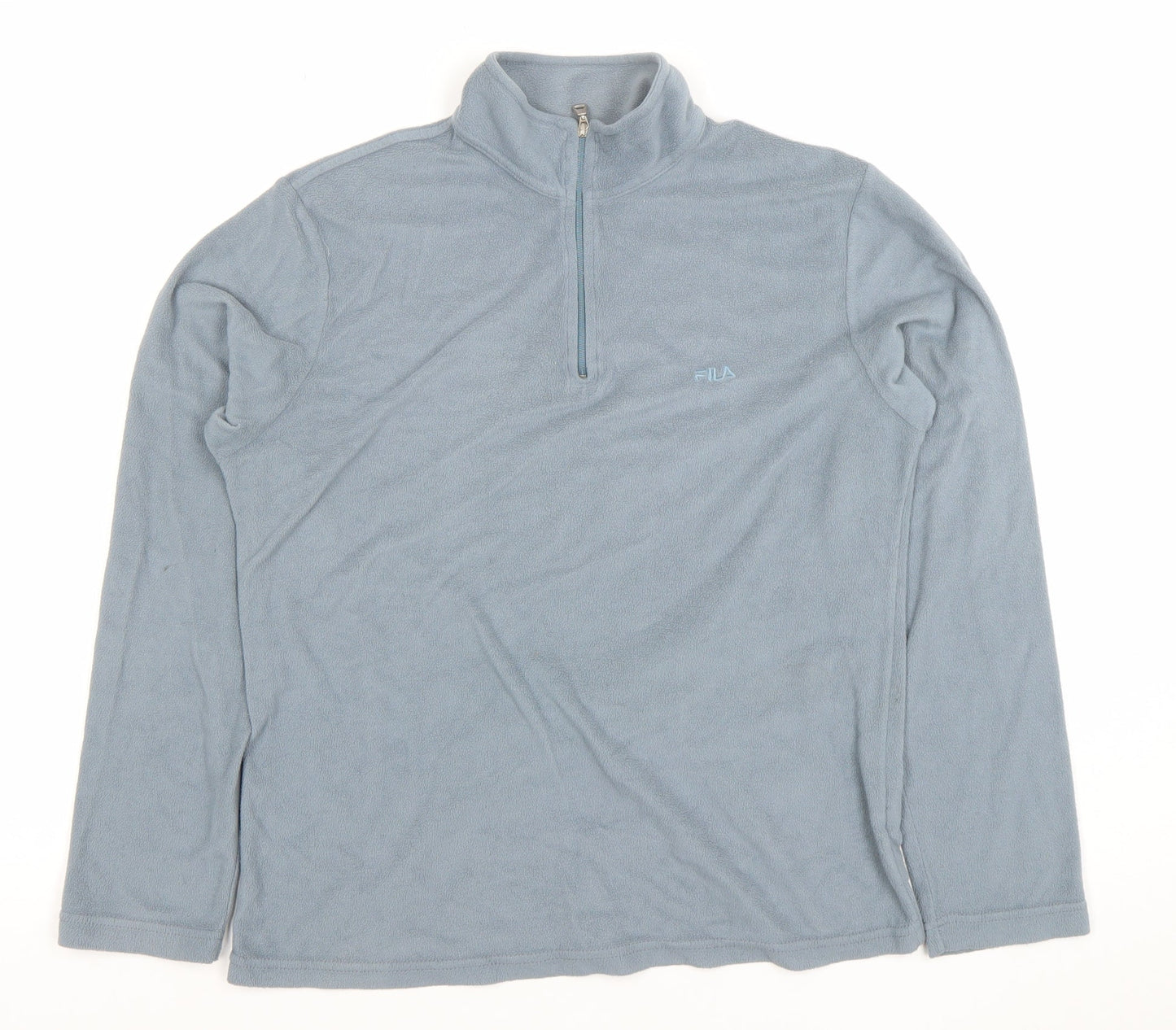 Fila Women Blue 1/2 Zip Fleece Pullover Sweatshirt Size 12
