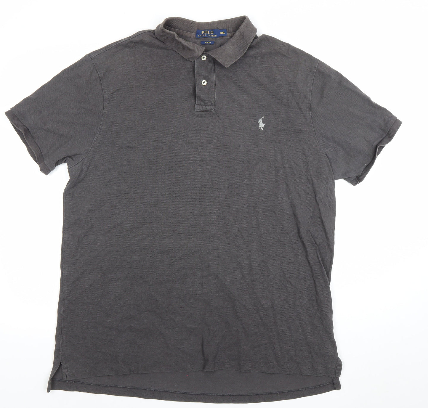 Ralph Lauren Men's Grey Slim Fit Polo Shirt Size XXL Cotton