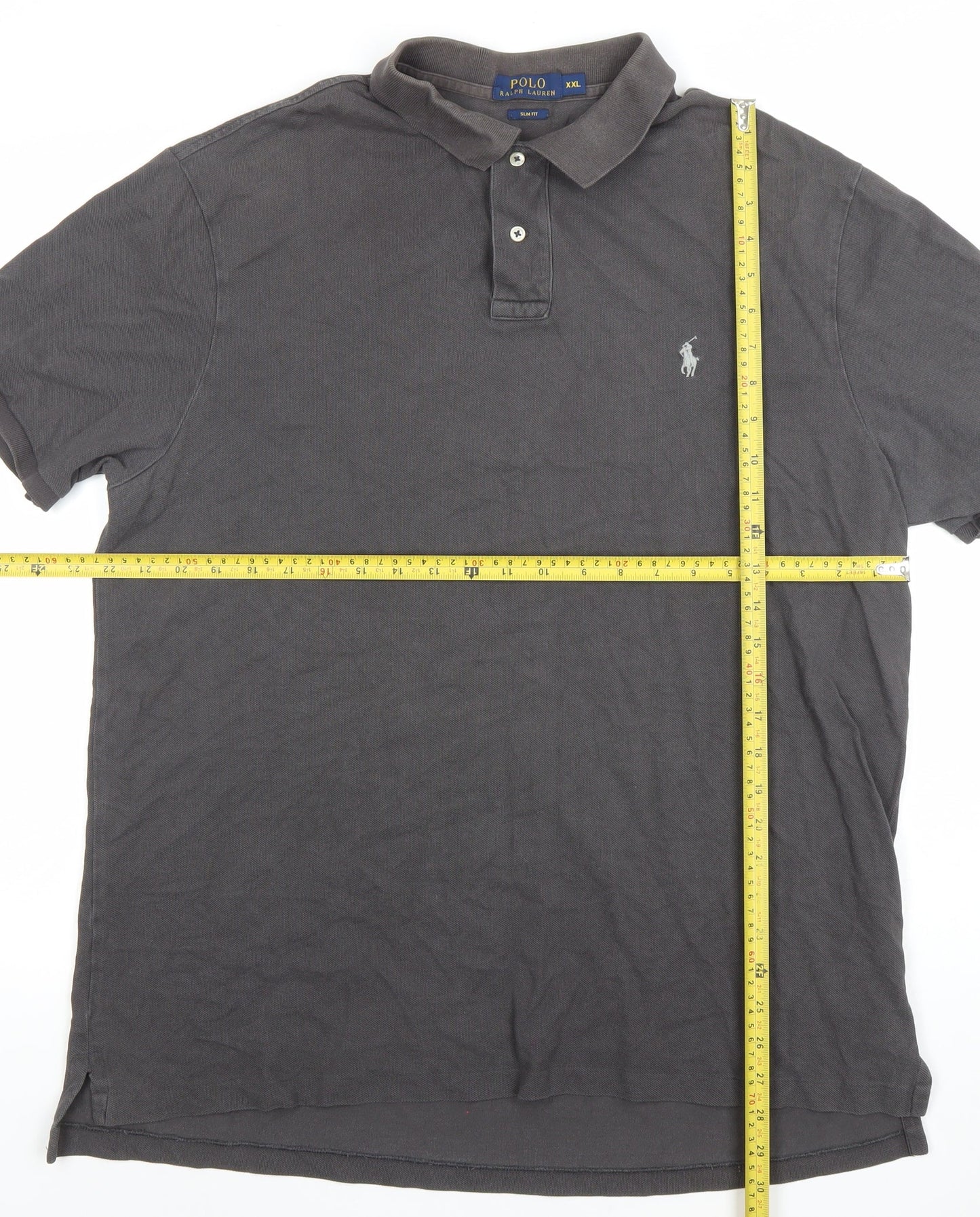 Ralph Lauren Men's Grey Slim Fit Polo Shirt Size XXL Cotton