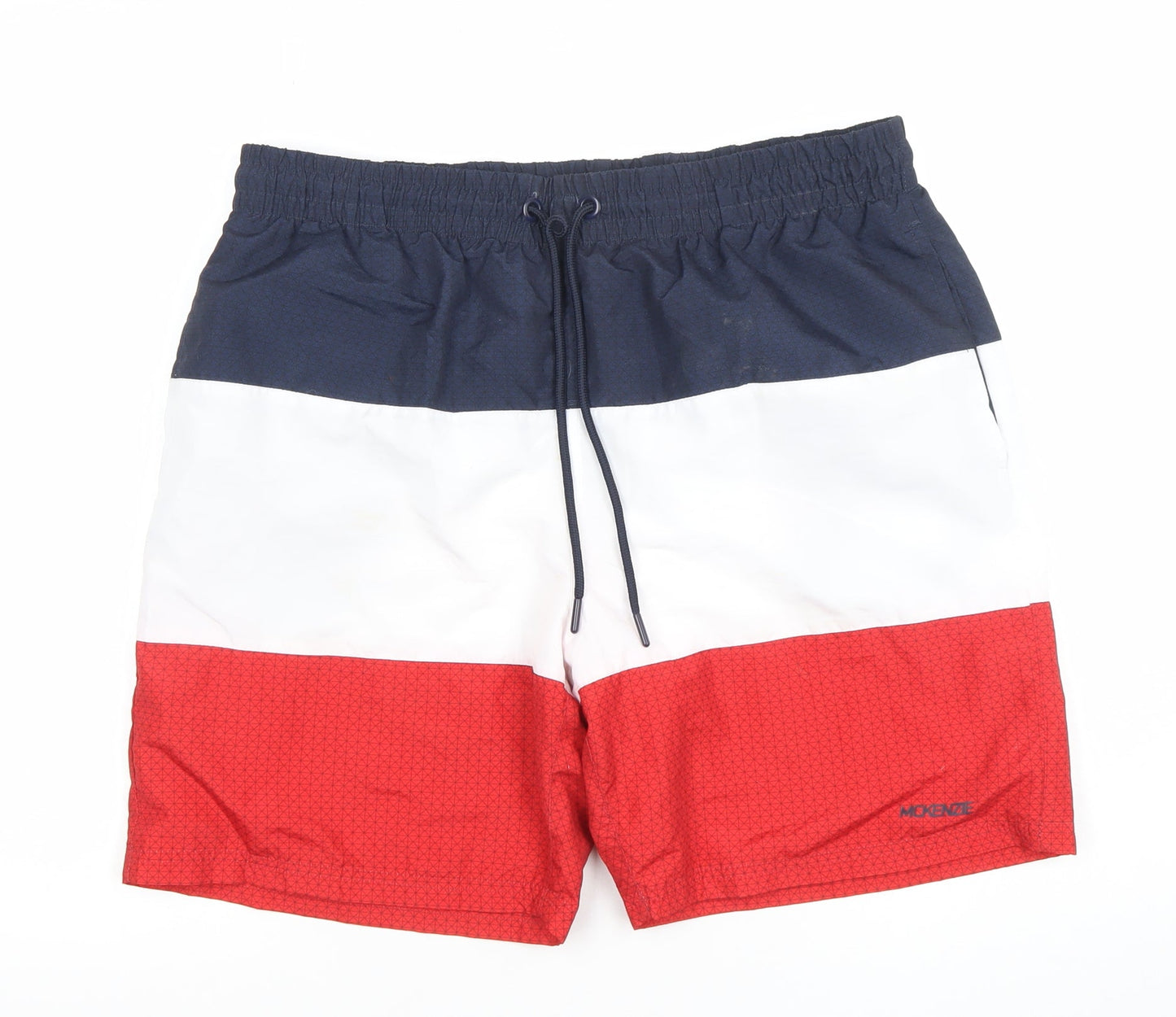 McKenzie Mens Navy White Red Swim Shorts XL Quick Dry Board Style