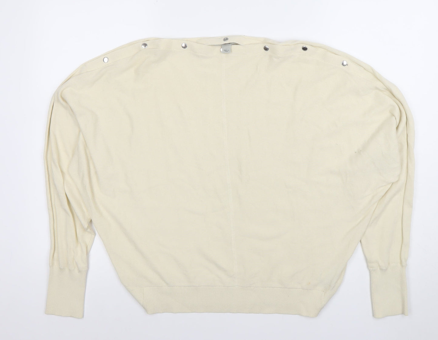 AllSaints Women's Ivory Cotton Button Dolman Blouse Size M