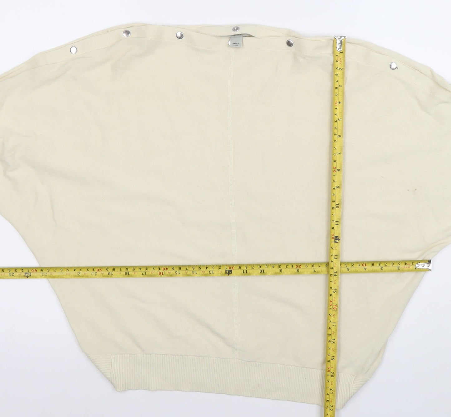 AllSaints Women's Ivory Cotton Button Dolman Blouse Size M