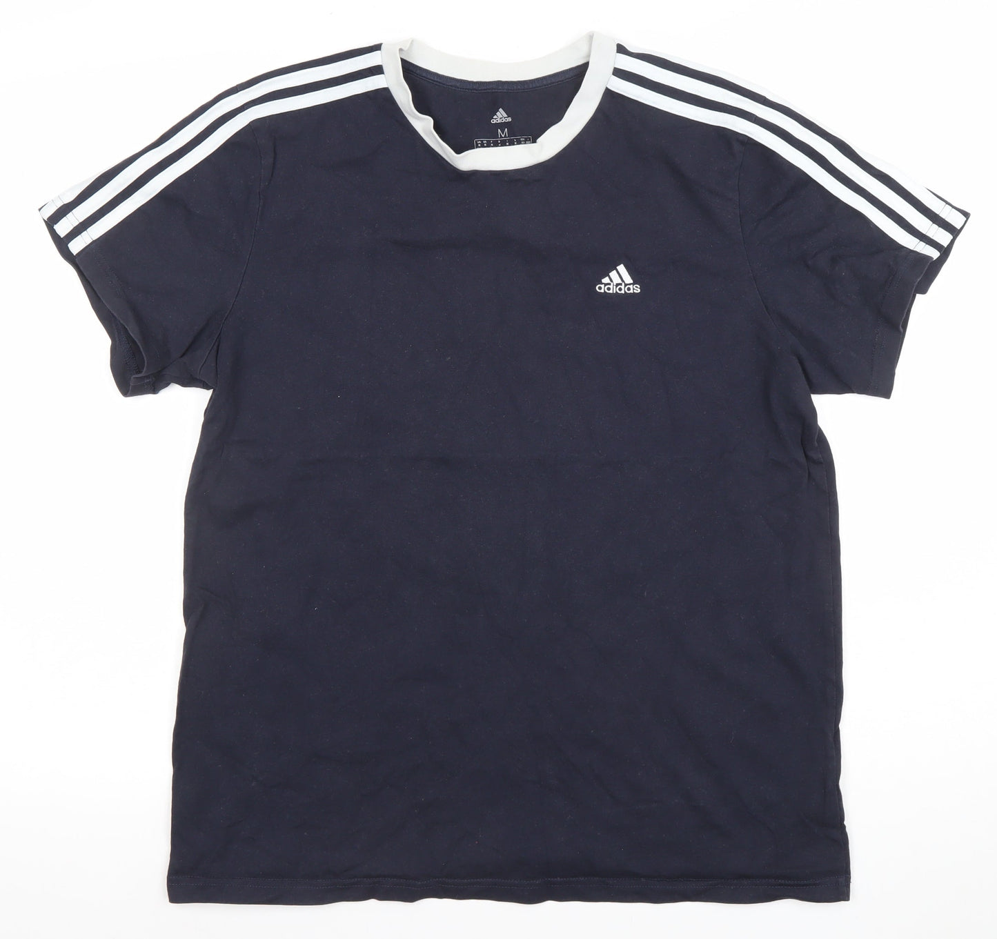 Adidas Womens Blue Short Sleeve Crew Neck Sports T-Shirt Size 12