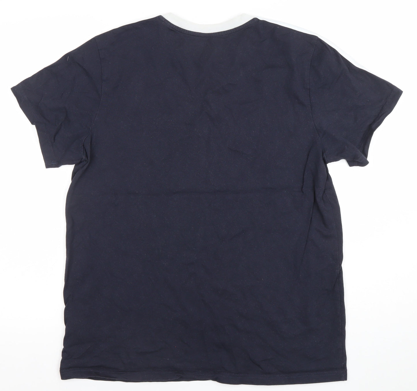 Adidas Womens Blue Short Sleeve Crew Neck Sports T-Shirt Size 12