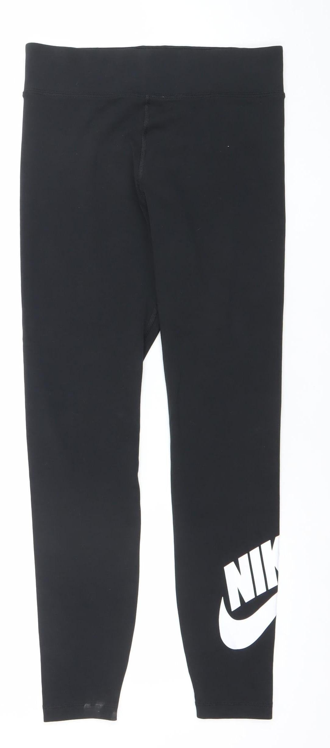 Nike Womens Black Slim Fit Stretch Sports Leggings Size M