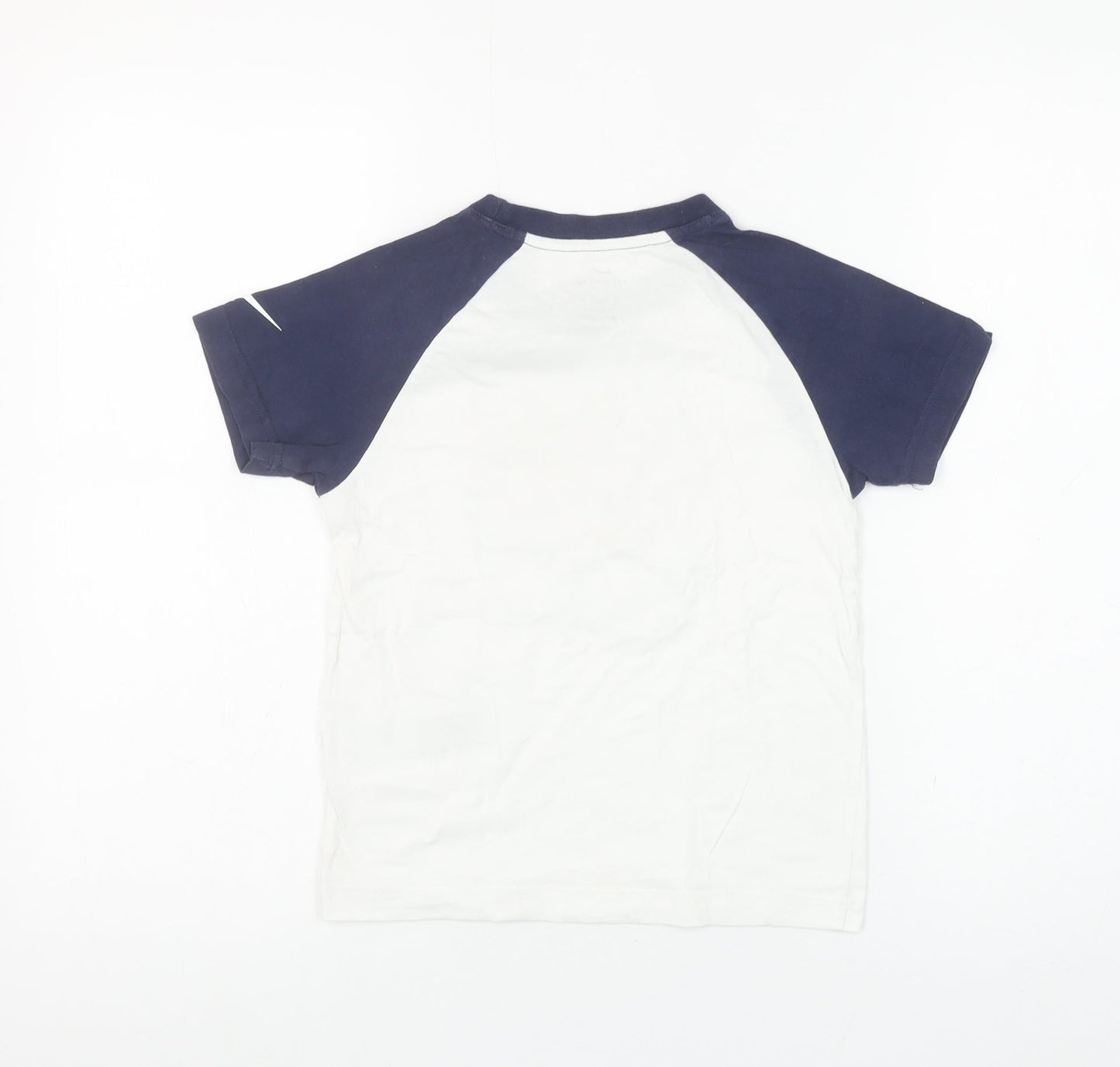 Nike Boys White 6-7 Years Graphic Logo Athletic Cotton T-Shirt