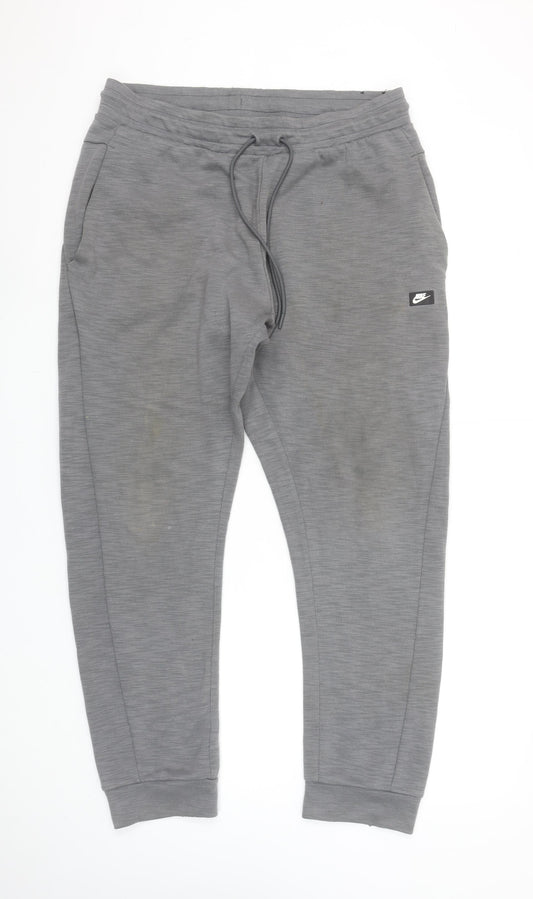 Nike Men's Grey Jogger Trousers XL Cotton Blend Casual