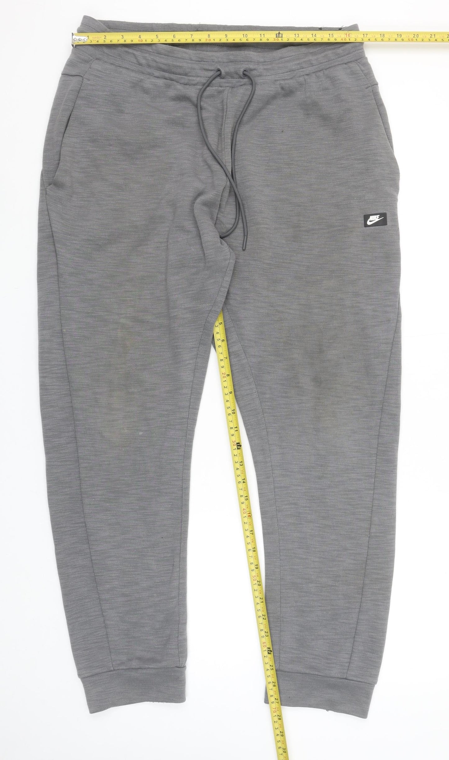 Nike Men's Grey Jogger Trousers XL Cotton Blend Casual