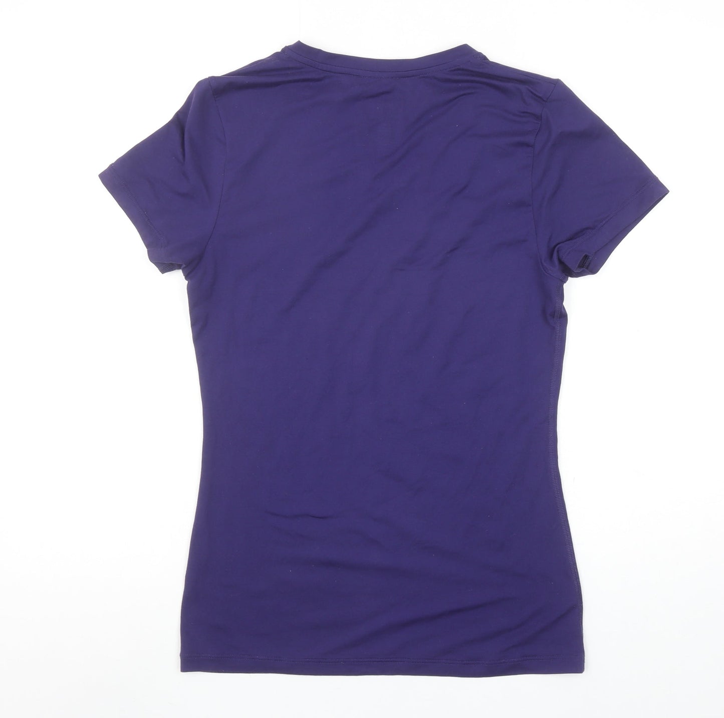 Nike Women's Purple Dri-FIT Slim Fit V-Neck Active T-Shirt Size S