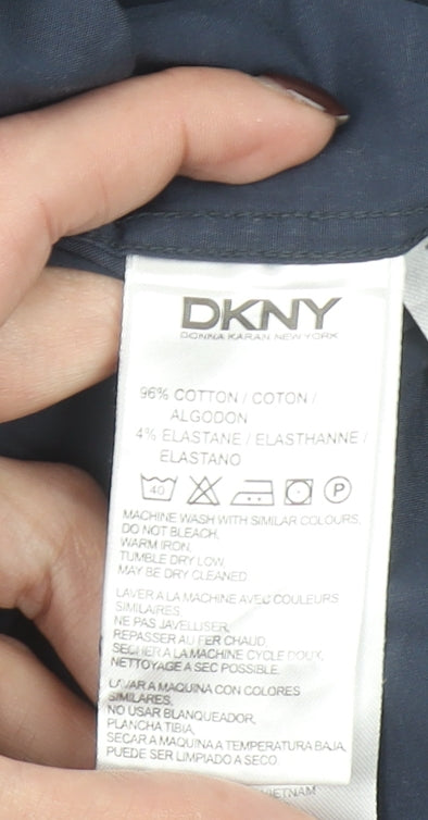 DKNY Men’s Navy Blue Small Long Sleeve Button-Up Cotton Shirt