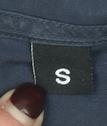 DKNY Men’s Navy Blue Small Long Sleeve Button-Up Cotton Shirt