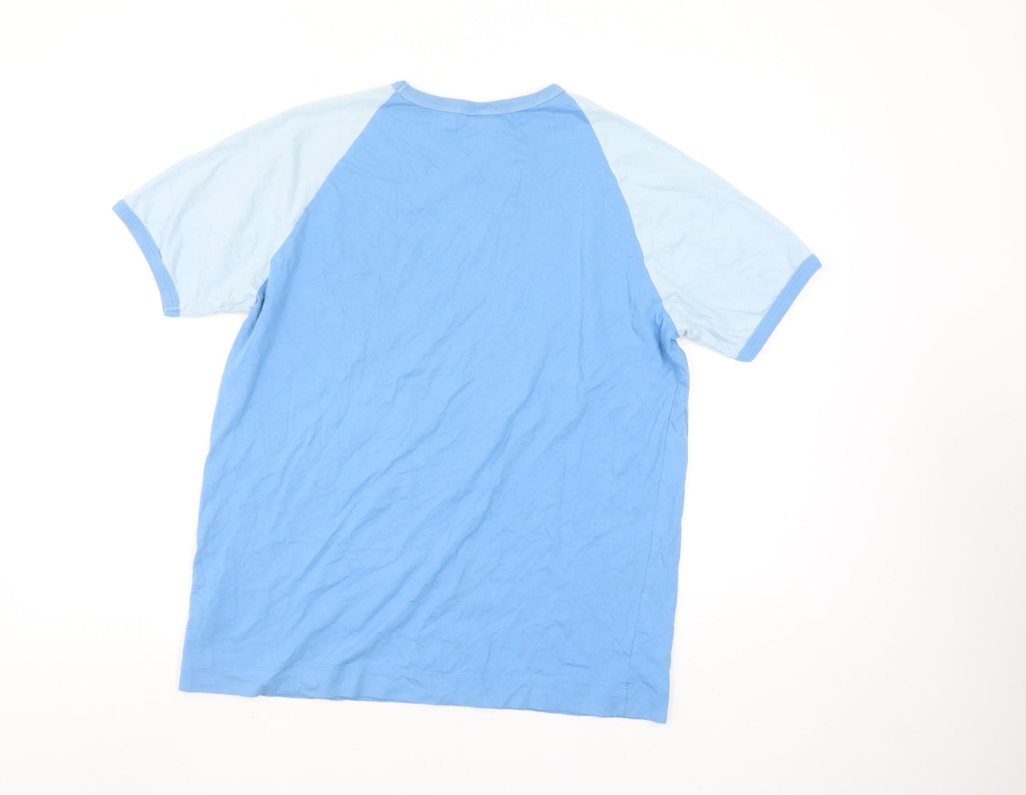 Diesel Womens Blue XL Raglan Sleeve Cotton T-Shirt