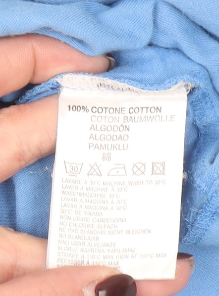 Diesel Womens Blue XL Raglan Sleeve Cotton T-Shirt