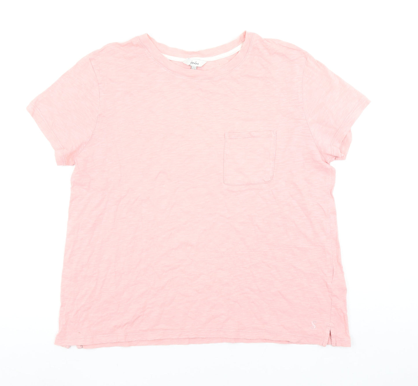 Joules Women's Pink 100% Cotton Short Sleeve T-Shirt Size 14