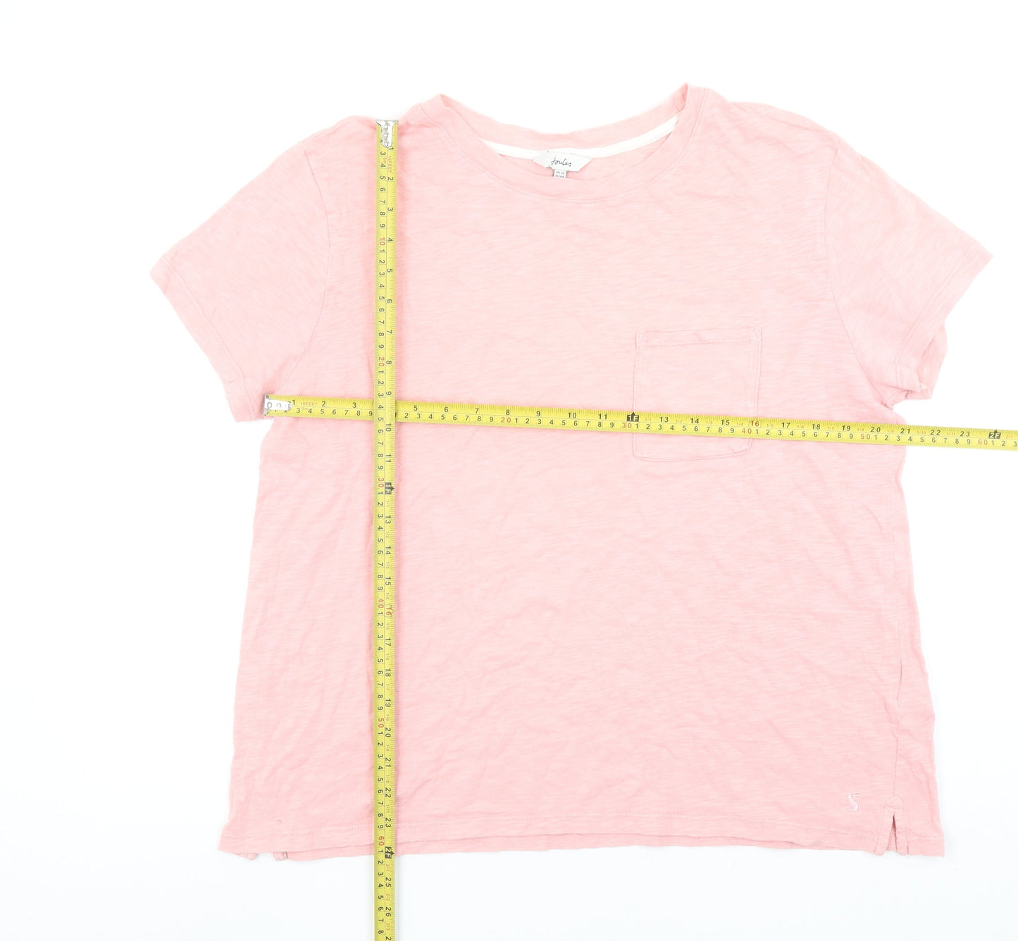 Joules Women's Pink 100% Cotton Short Sleeve T-Shirt Size 14