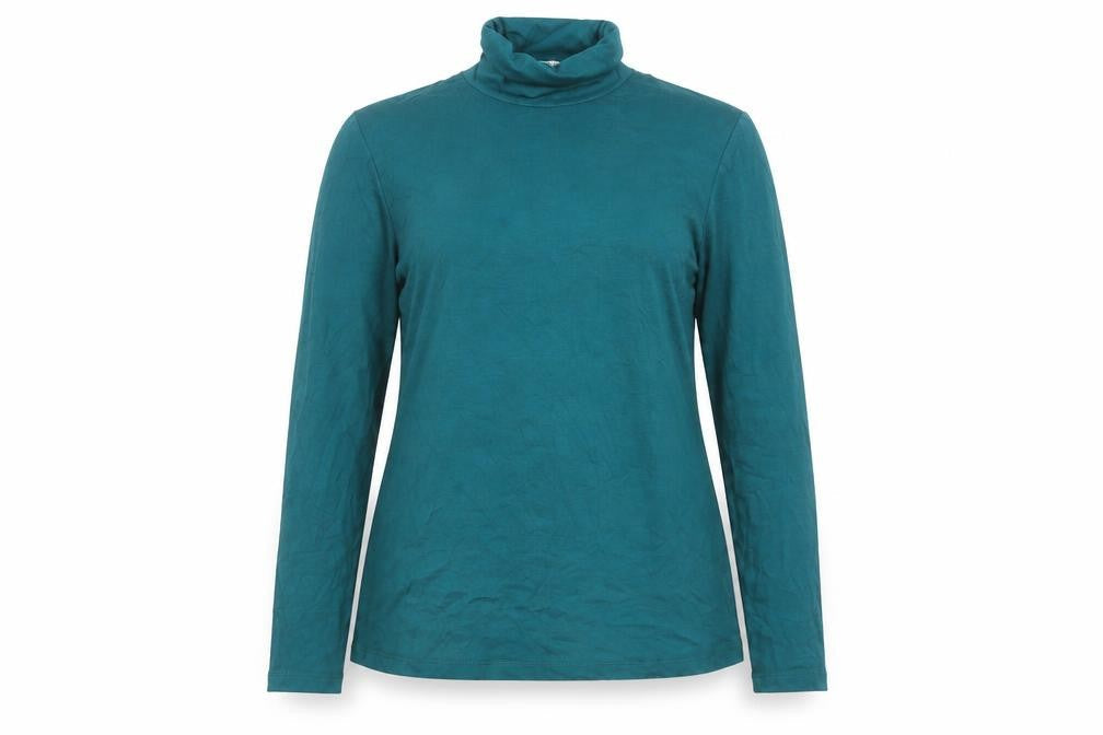 ON Fashion Women’s Green Roll Neck Long Sleeve Basic Top Size 12